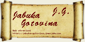 Jabuka Gotovina vizit kartica